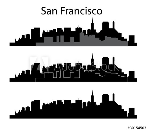 500x443 San Francisco Silhouette