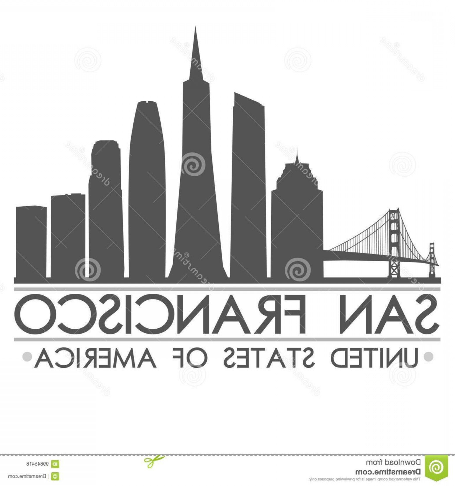 1560x1668 Stock Illustration Icon San Francisco Emblematic Buildings San