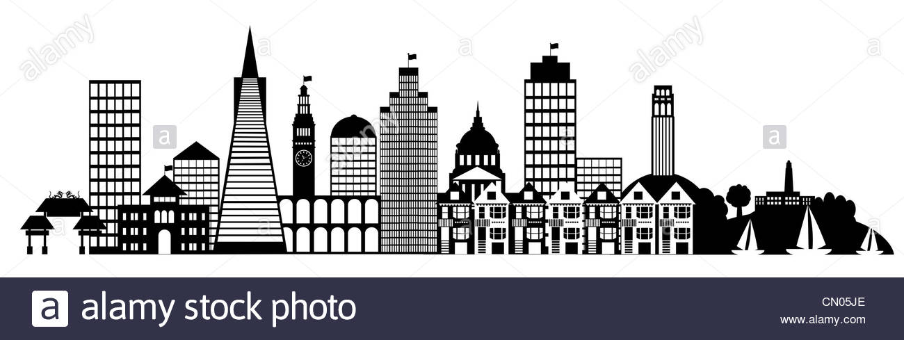 1300x489 Huge Collection Of 'san Francisco Silhouette' Download More Than