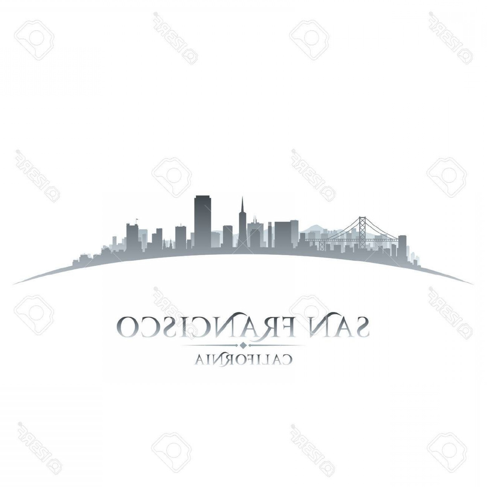 1560x1560 Photosan Francisco California City Skyline Silhouette Vector