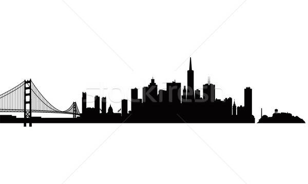 600x359 San Francisco City Skyline Silhouette Background Vector