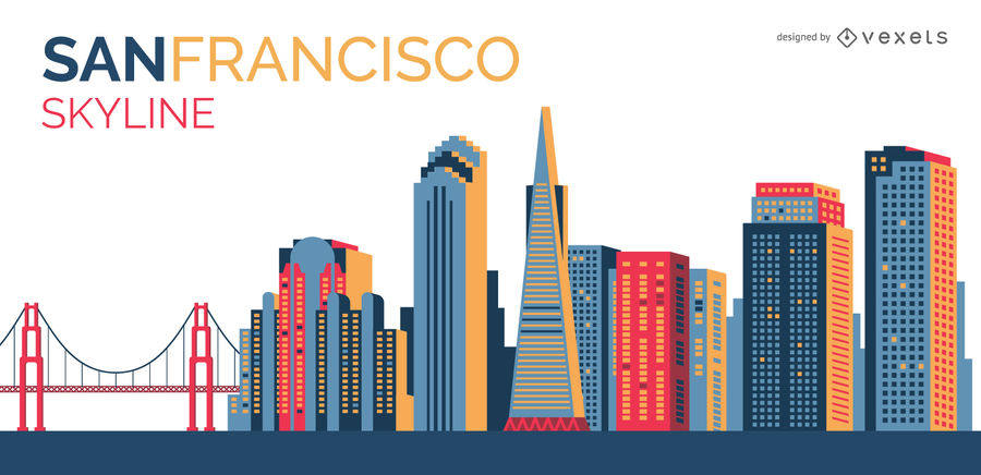 San Francisco Colorful Skyline 900x436 San Francisco Colorful Skyline