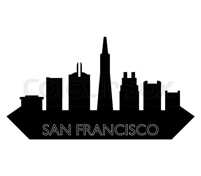 San Francisco Skyline Stock Vector Colourbox 800x700 San Francisco Skyline Stock Vector Colourbox