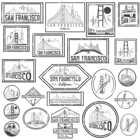 Set Grunge Badges With San Francisco Skyline Vector Royalty Free 450x450 Set Grunge Badges With San Francisco Skyline Vector Royalty Free