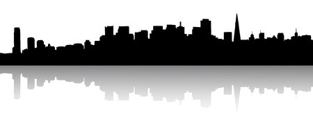 Vector The San Francisco Skyline Panorama Silhouette Royalty Free 450x179 Vector The San Francisco Skyline Panorama Silhouette Royalty Free