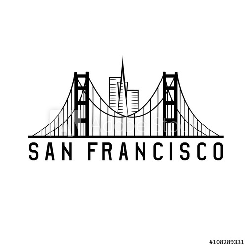 Skyline Of San Francisco Skyline Vector Design Illustration 500x500 Skyline Of San Francisco Skyline Vector Design Illustration