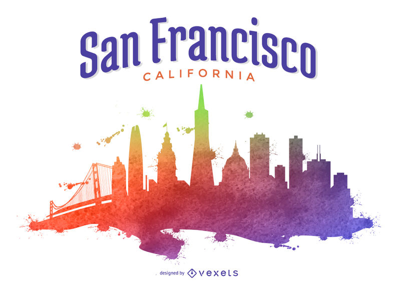 795x570 San Francisco Colorful Skyline Illustration