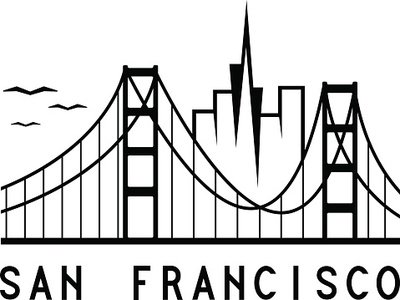 400x300 Skyline Of San Francisco Vector Design Template Stock Vectors