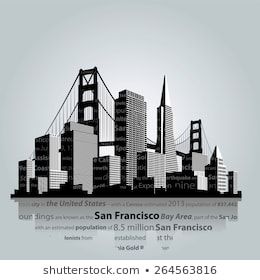 260x280 Vector San Francisco City Silhouette Art In Skyline