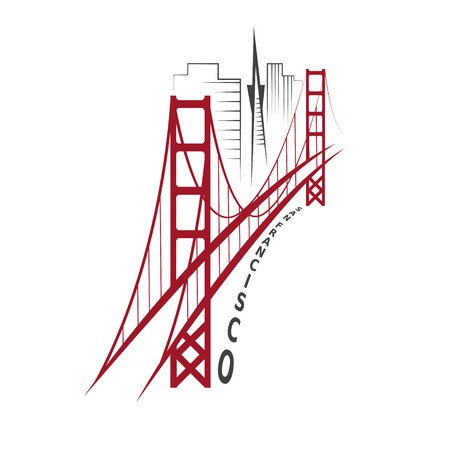 450x450 Skyline Of San Francisco Vector Design Template Royalty Free