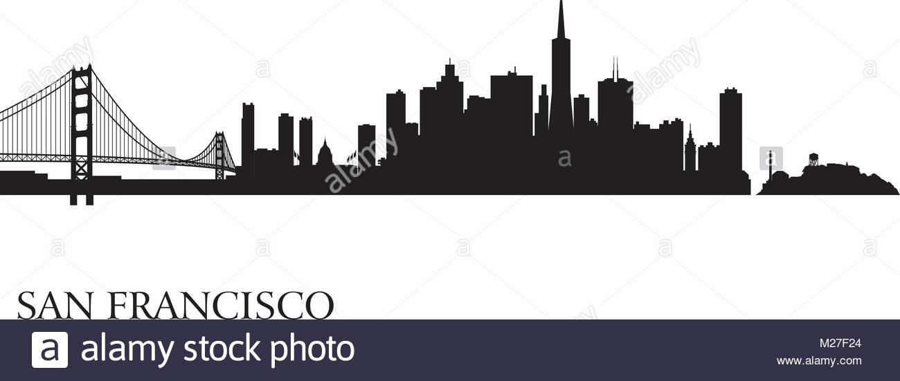 Huge Collection Of 'san Francisco Skyline Silhouette Vector 1300x551 Huge Collection Of 'san Francisco Skyline Silhouette Vector