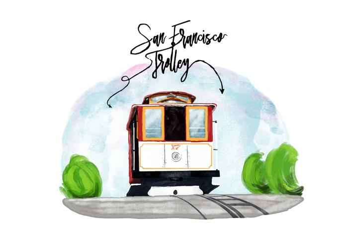 Free San Francisco Trolley Vector 700x490 Free San Francisco Trolley Vector