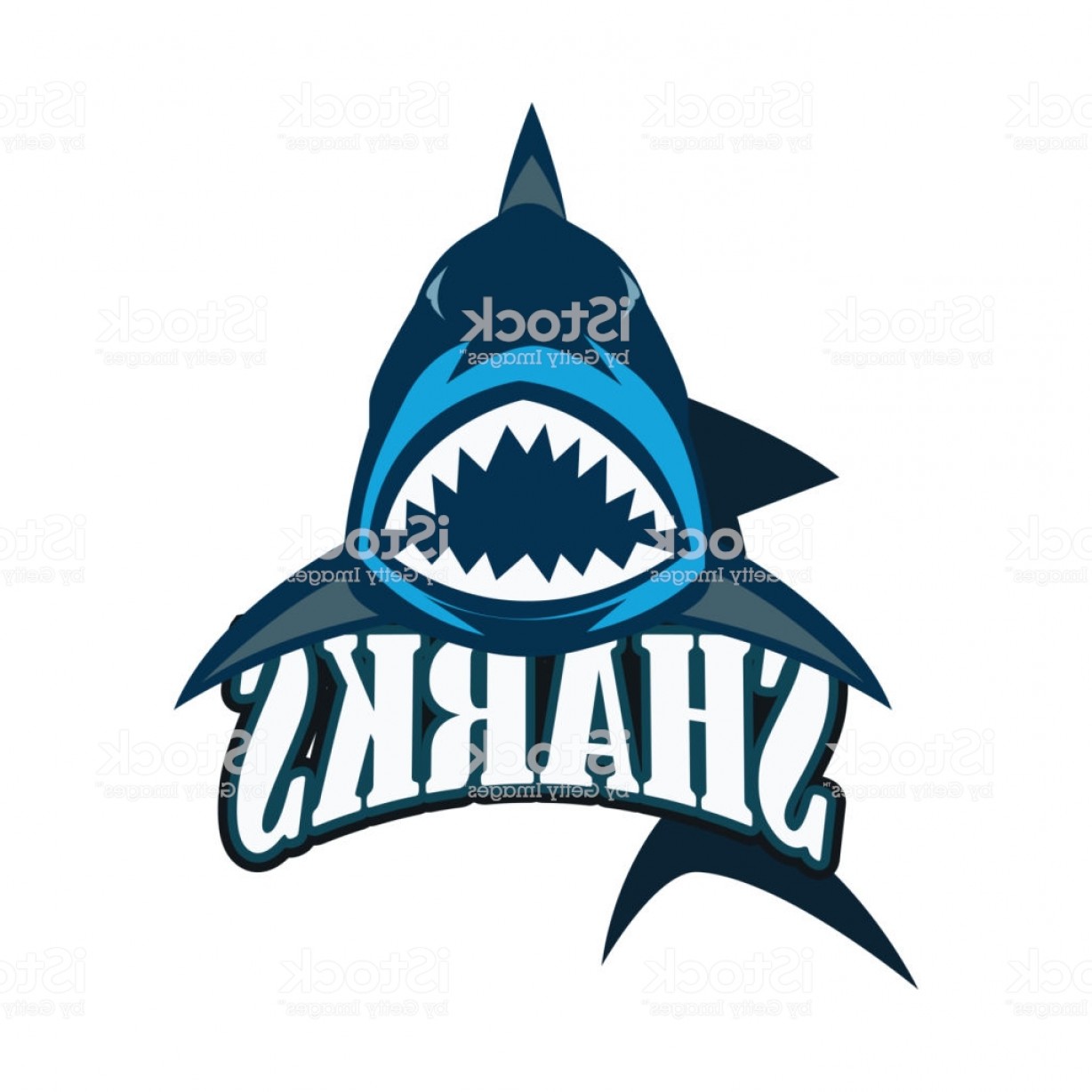 1228x1228 Blue Sharks Logo Vector Illustration Gm Handandbeak