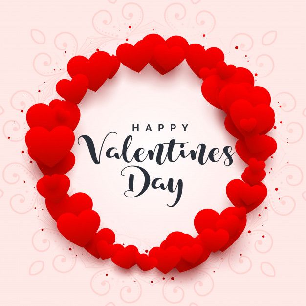 626x626 Hearts Frame For Happy Valentines Day Free Vector Art Happy