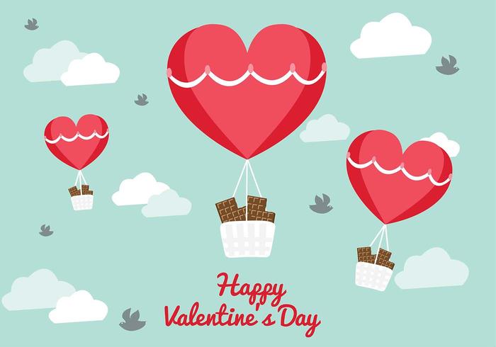700x490 San Valentin Vector Balloon Background
