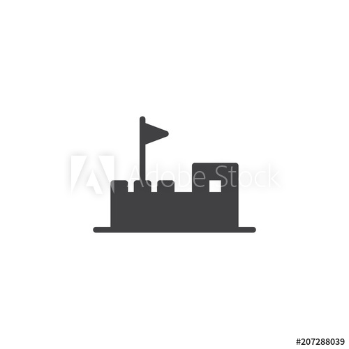 Sand Castle Vector Icon Filled Flat Sign For Mobile Concept 500x500 Sand Castle Vector Icon Filled Flat Sign For Mobile Concept