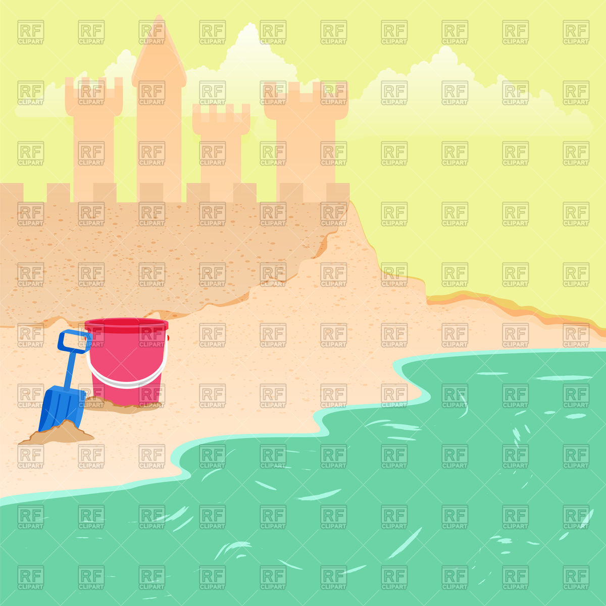 Summer Sand Castle On The Beach Vector Image Of Nature, Landscape 1200x1200 Summer Sand Castle On The Beach Vector Image Of Nature, Landscape