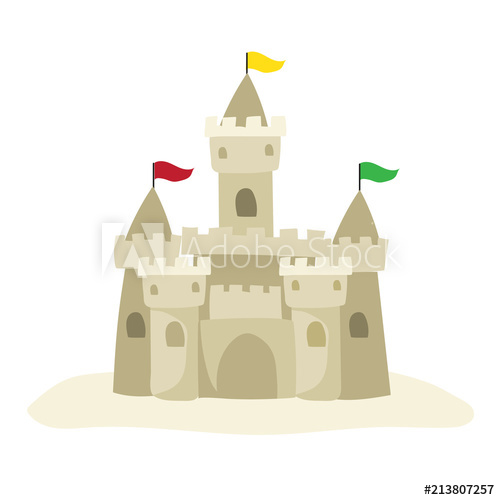 Sand Castle Vector Design 500x500 Sand Castle Vector Design