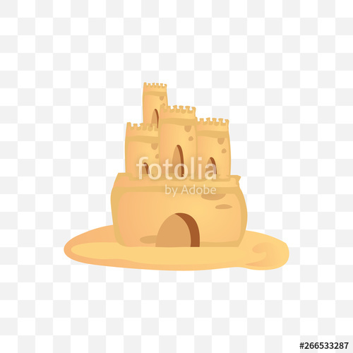 Sand Castle Vector Illustration On White Background Stock Image 500x500 Sand Castle Vector Illustration On White Background Stock Image