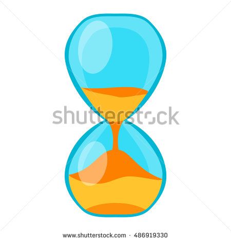450x470 Sand Clocks Vector Isolated Logo Flat Design