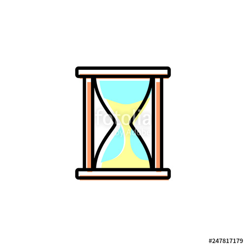 500x500 Vintage Sand Clock Vector Illustration Stock Image And Royalty