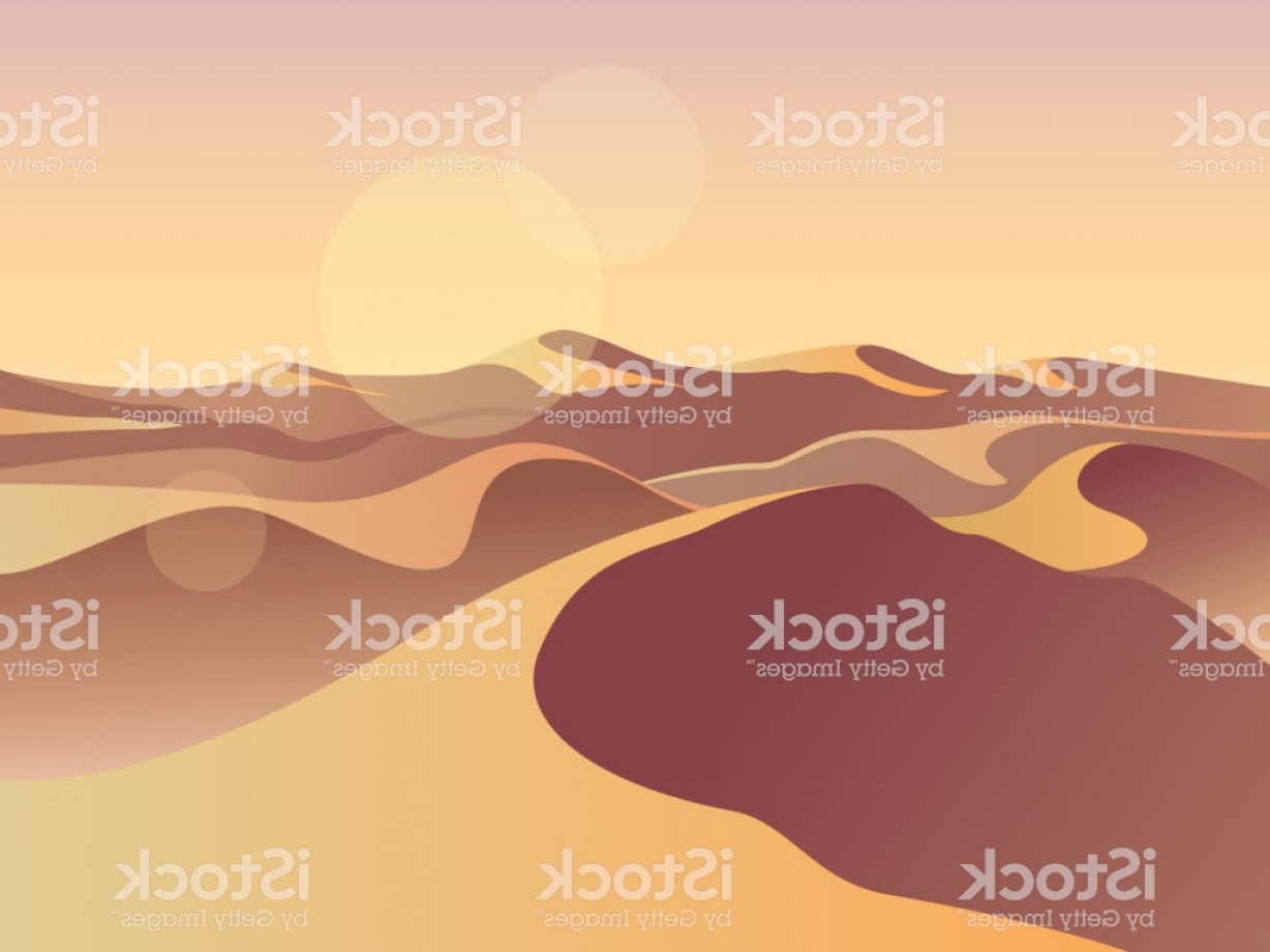 Gold Desert In Sunset Sand Dunes Landscape Design Vector 1228x921 Gold Desert In Sunset Sand Dunes Landscape Design Vector