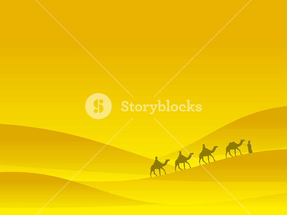 Caravan In The Desert People On Camels Move On Sand Dunes Desert 1000x750 Caravan In The Desert People On Camels Move On Sand Dunes Desert