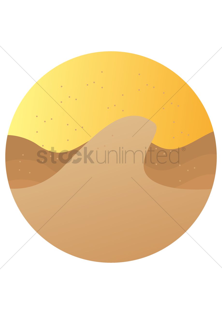 Sand Dune Vector Image 919x1300 Sand Dune Vector Image