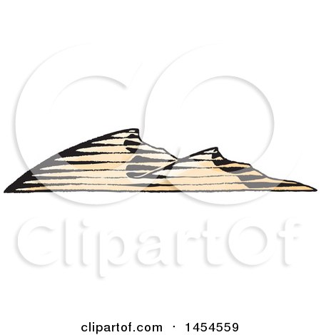 Clipart Graphic Of A Sketched Landscape Of Sand Dunes 450x470 Clipart Graphic Of A Sketched Landscape Of Sand Dunes