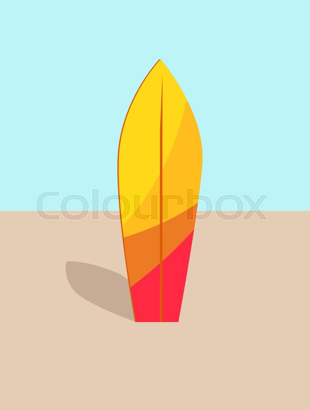 Colorful Surfboard In Hot Sand Vector Stock Vector Colourbox 605x800 Colorful Surfboard In Hot Sand Vector Stock Vector Colourbox