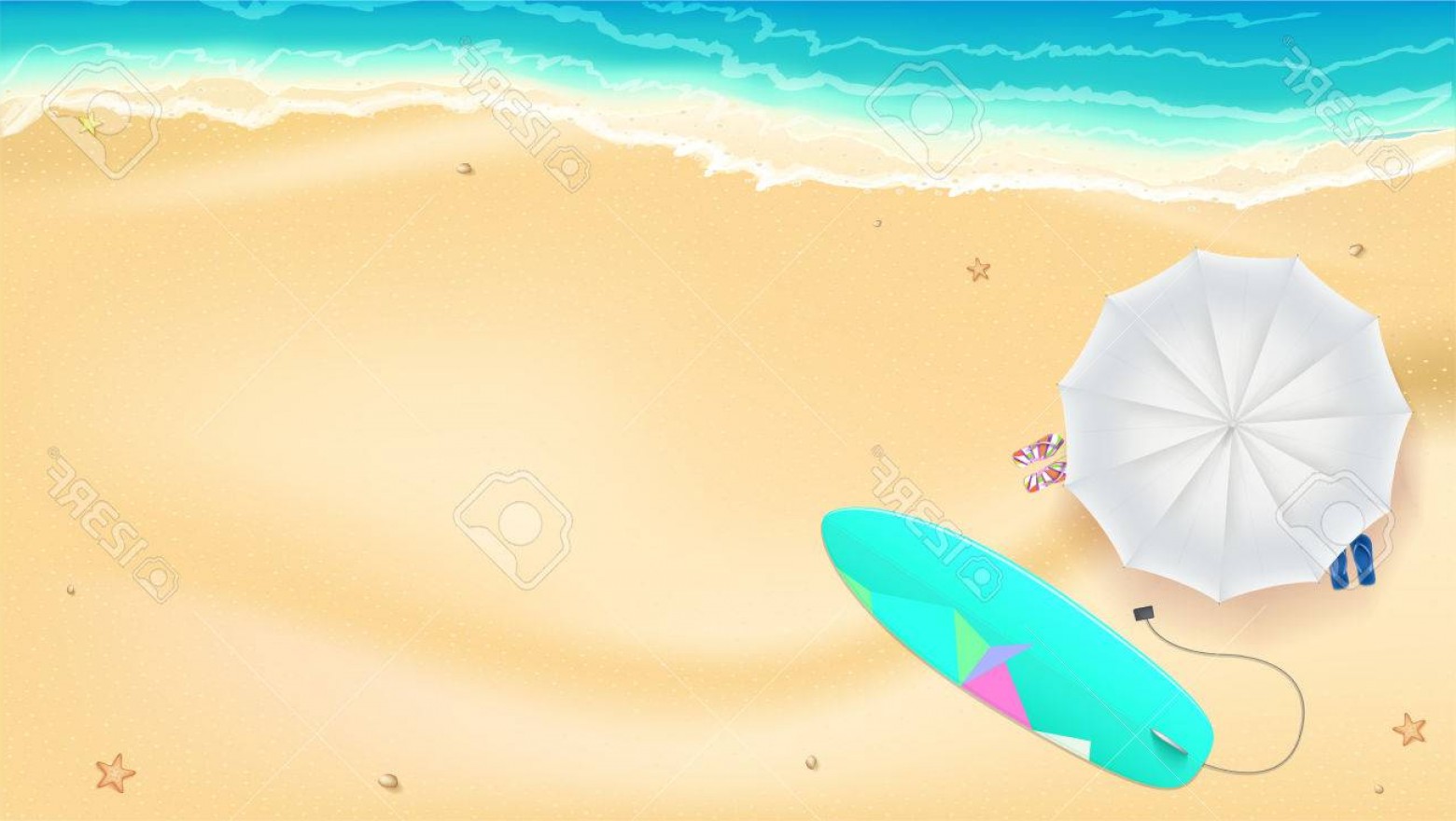 Photostock Vector Summer Sand Of Beach On The Seashore Umbrella 1560x880 Photostock Vector Summer Sand Of Beach On The Seashore Umbrella