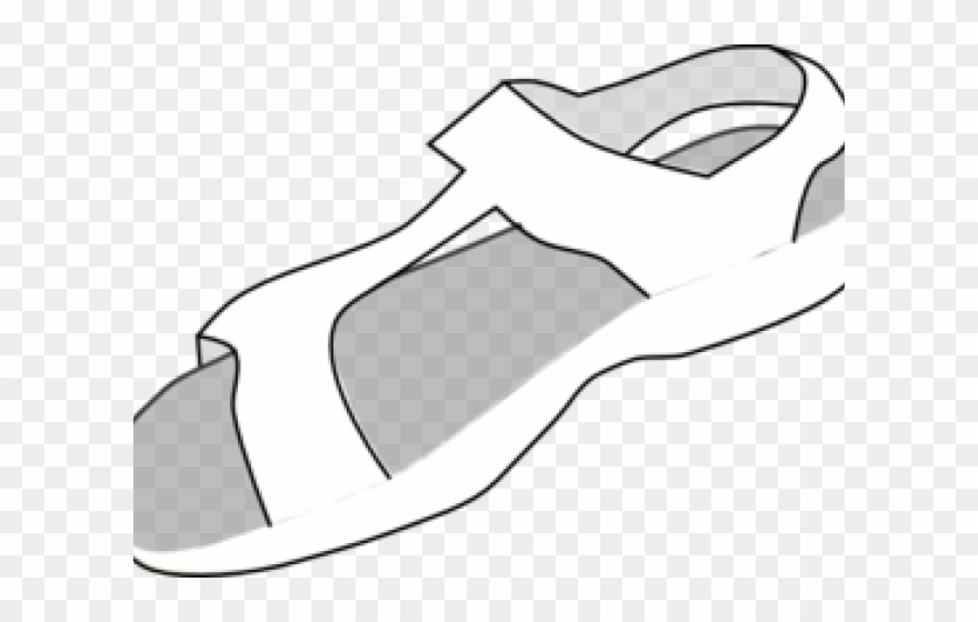 880x560 Sandal Clipart Black And White