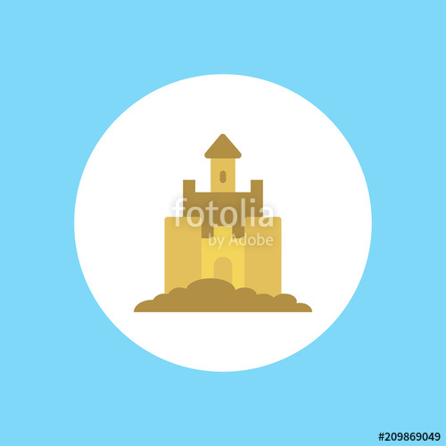 Sand Castle Flat Vector Stock Image And Royalty Free Vector 500x500 Sand Castle Flat Vector Stock Image And Royalty Free Vector