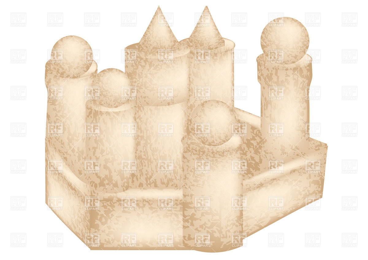 1200x849 Sandcastle Isolated On A White Background Vector Image Of Objects