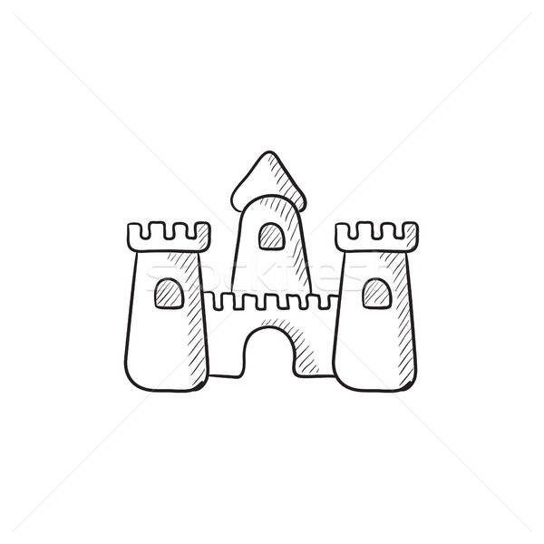 600x600 Sandcastle Sketch Icon Vector Illustration Andrei Krauchuk