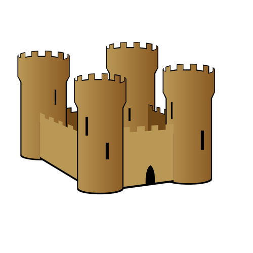 500x500 Beach Sandcastle Vector Image