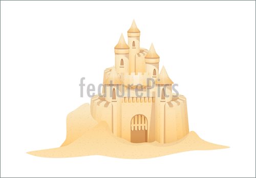 Vector Icon Sand Castle Stock Illustration 500x348 Vector Icon Sand Castle Stock Illustration