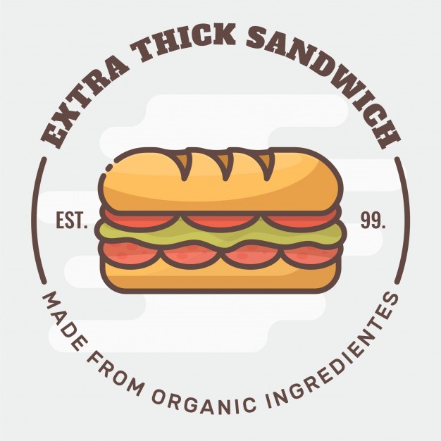 626x626 Sandwich Logo Badge Vector Premium Download
