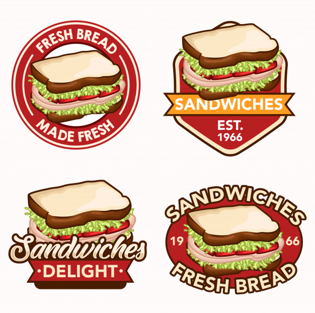 626x622 Sandwich Logo Stock Vector Set Vector Premium Download