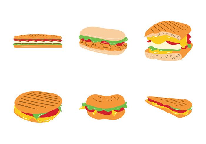 700x490 Free Panini Sandwich Vector Illustration Sandwich Art Logo
