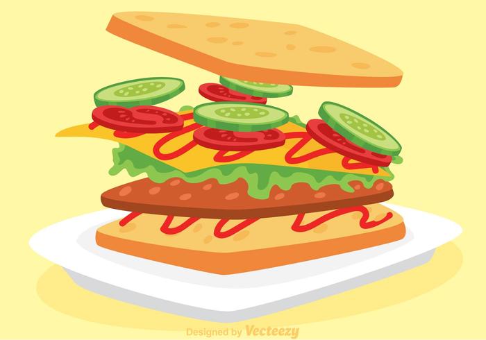 Sandwich Free Vector Art 700x490 Sandwich Free Vector Art