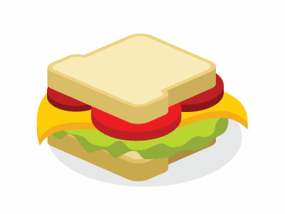 Sandwich Vector Image 400x300 Sandwich Vector Image