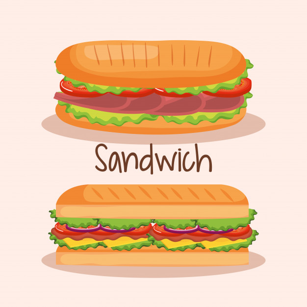 Delicious Sandwich Fast Food Vector Illustration Design Vector 626x626 Delicious Sandwich Fast Food Vector Illustration Design Vector