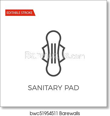 Sanitary Pad Vector Icon, Art Print Barewalls Posters Prints 362x382 Sanitary Pad Vector Icon, Art Print Barewalls Posters Prints