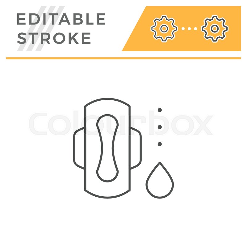 Sanitary Napkin Line Icon Isolated On Stock Vector Colourbox 800x800 Sanitary Napkin Line Icon Isolated On Stock Vector Colourbox