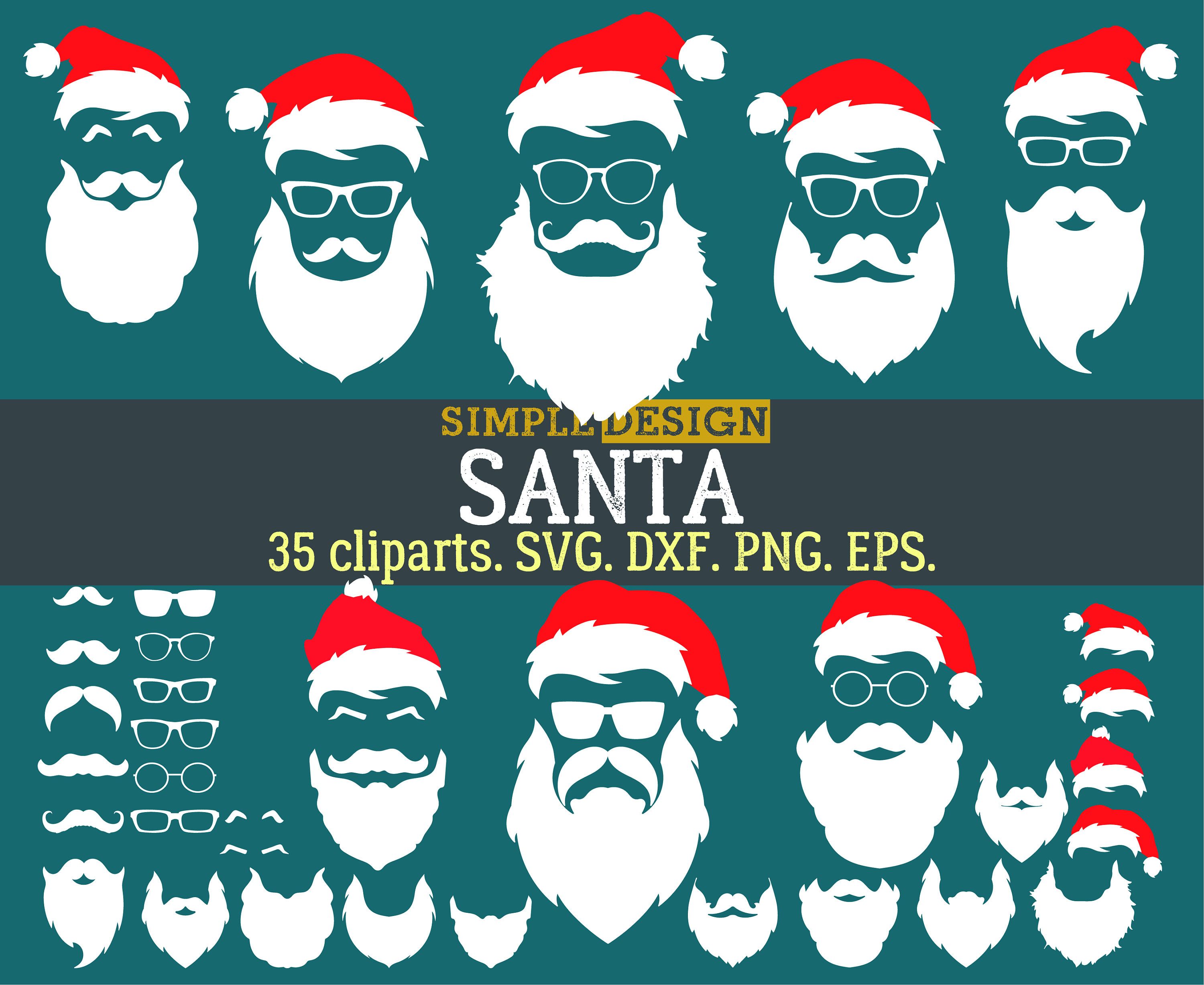 3000x2455 Hipster Santa Claus Fashion With Cool Beard Vector Image Get