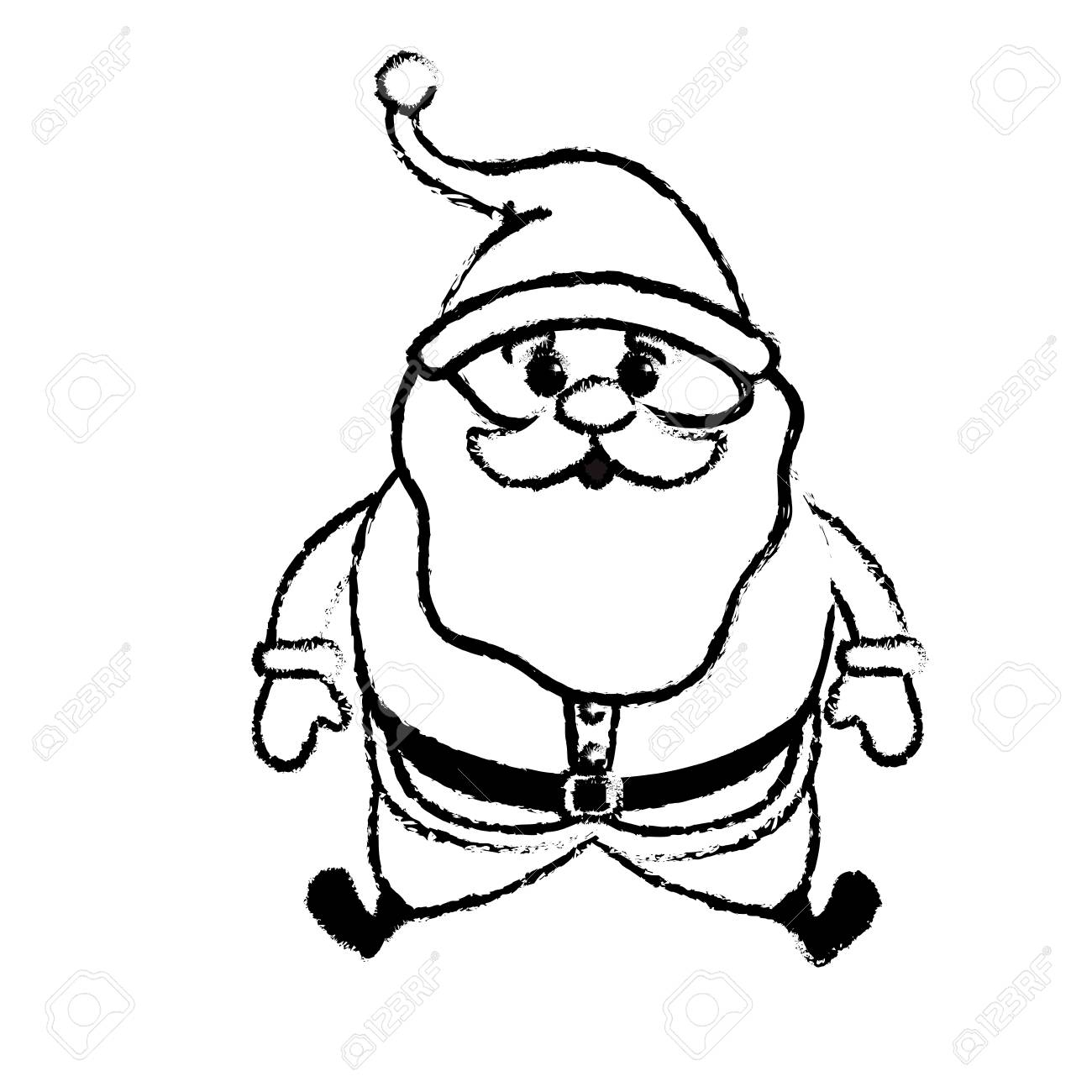 1300x1300 Santa Beard Drawing Figure Santa Claus With Christmas Suit