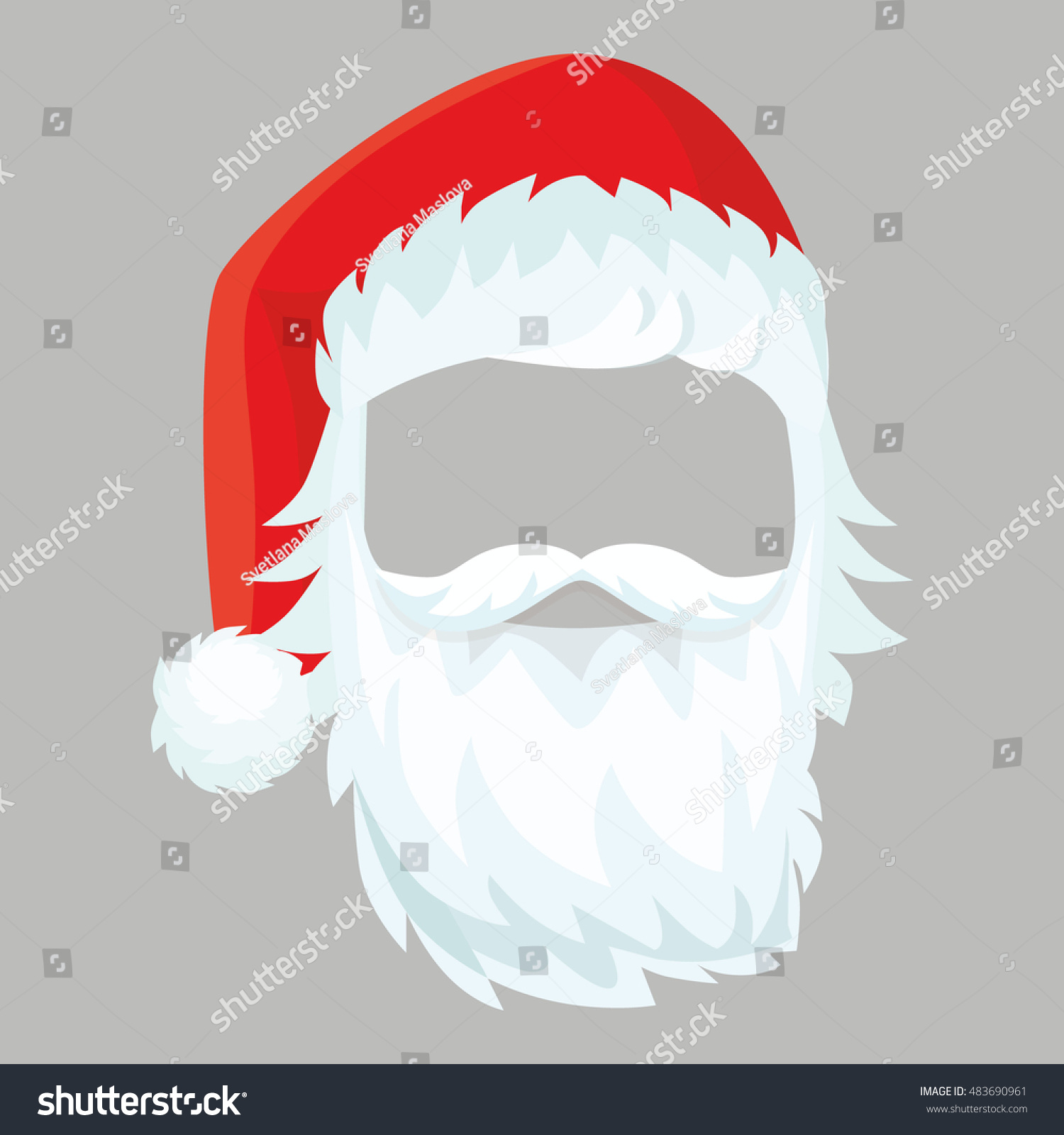1500x1600 Santa Hat And Beard Clipart