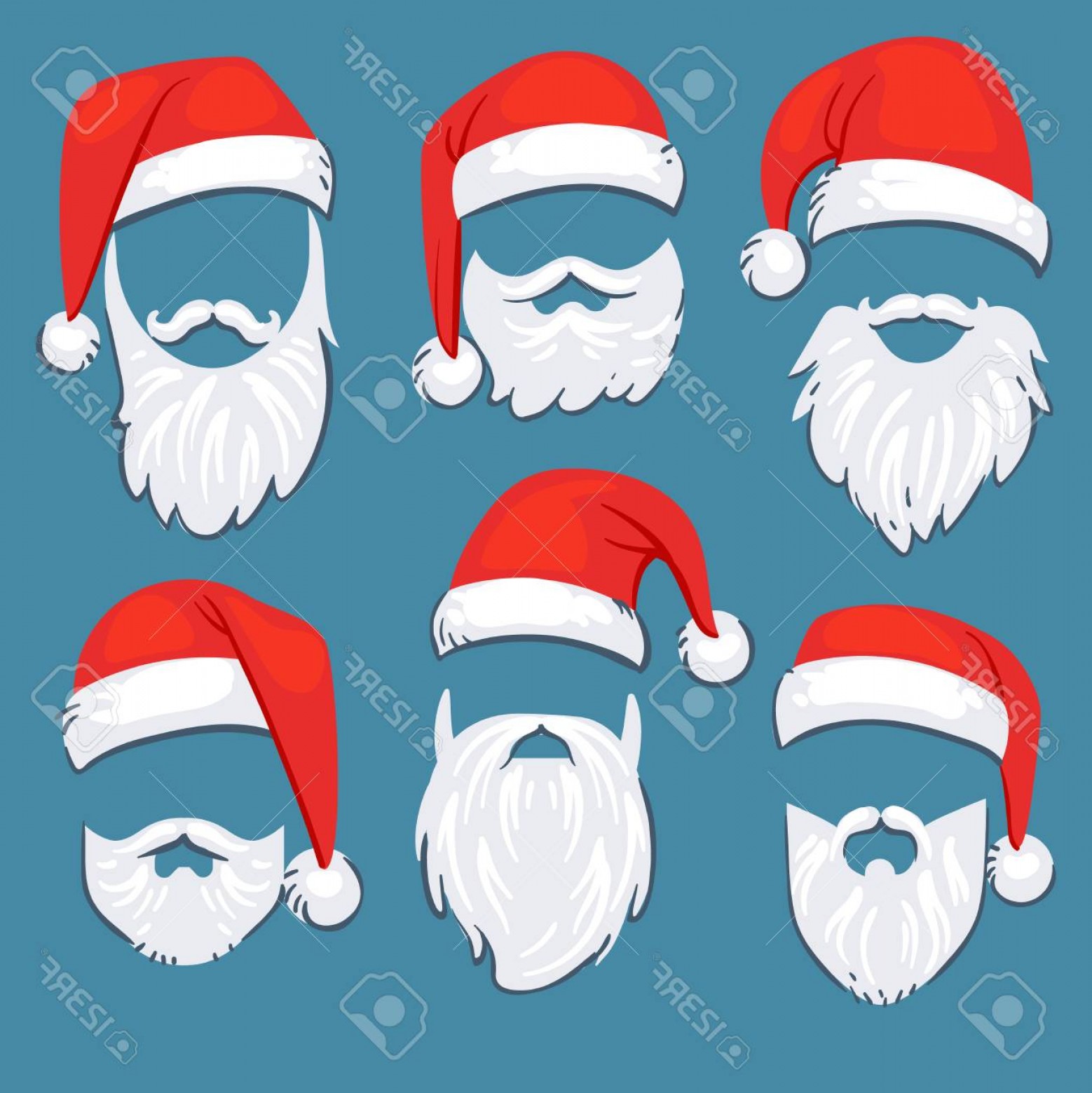 1558x1560 Santa Hat And Beard Vector Catchsplace