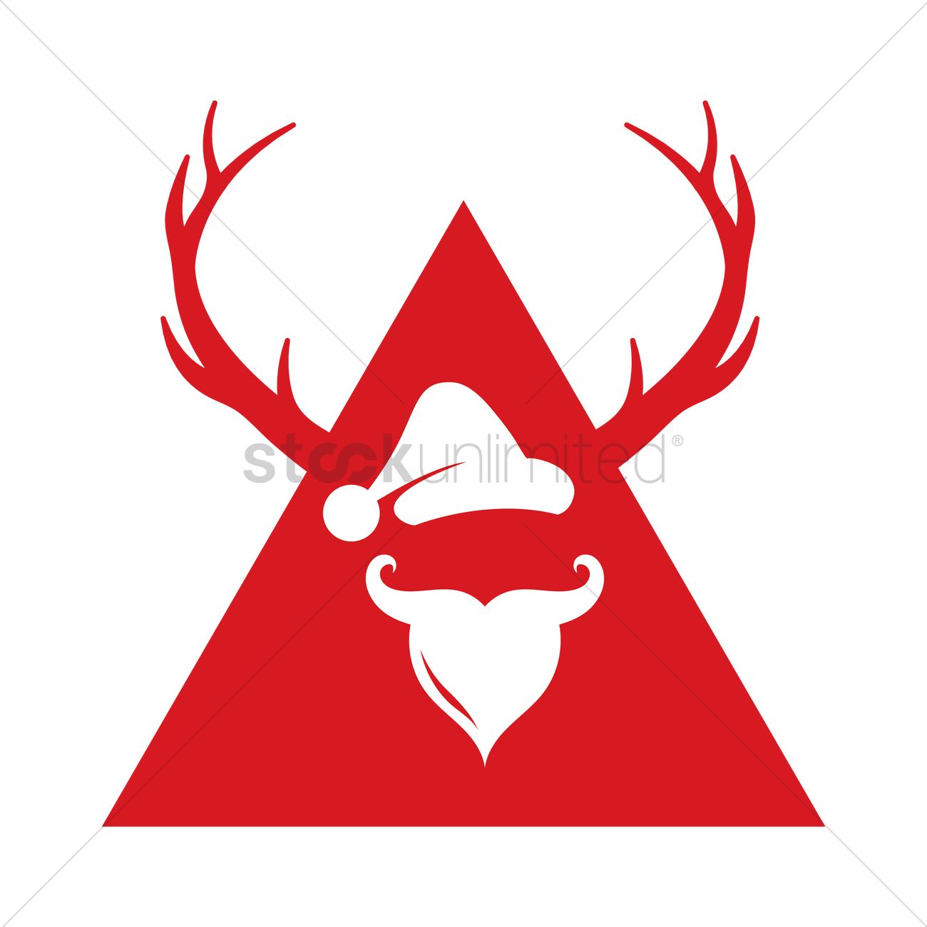 1300x1300 Santa Claus Hat And Beard Vector Image